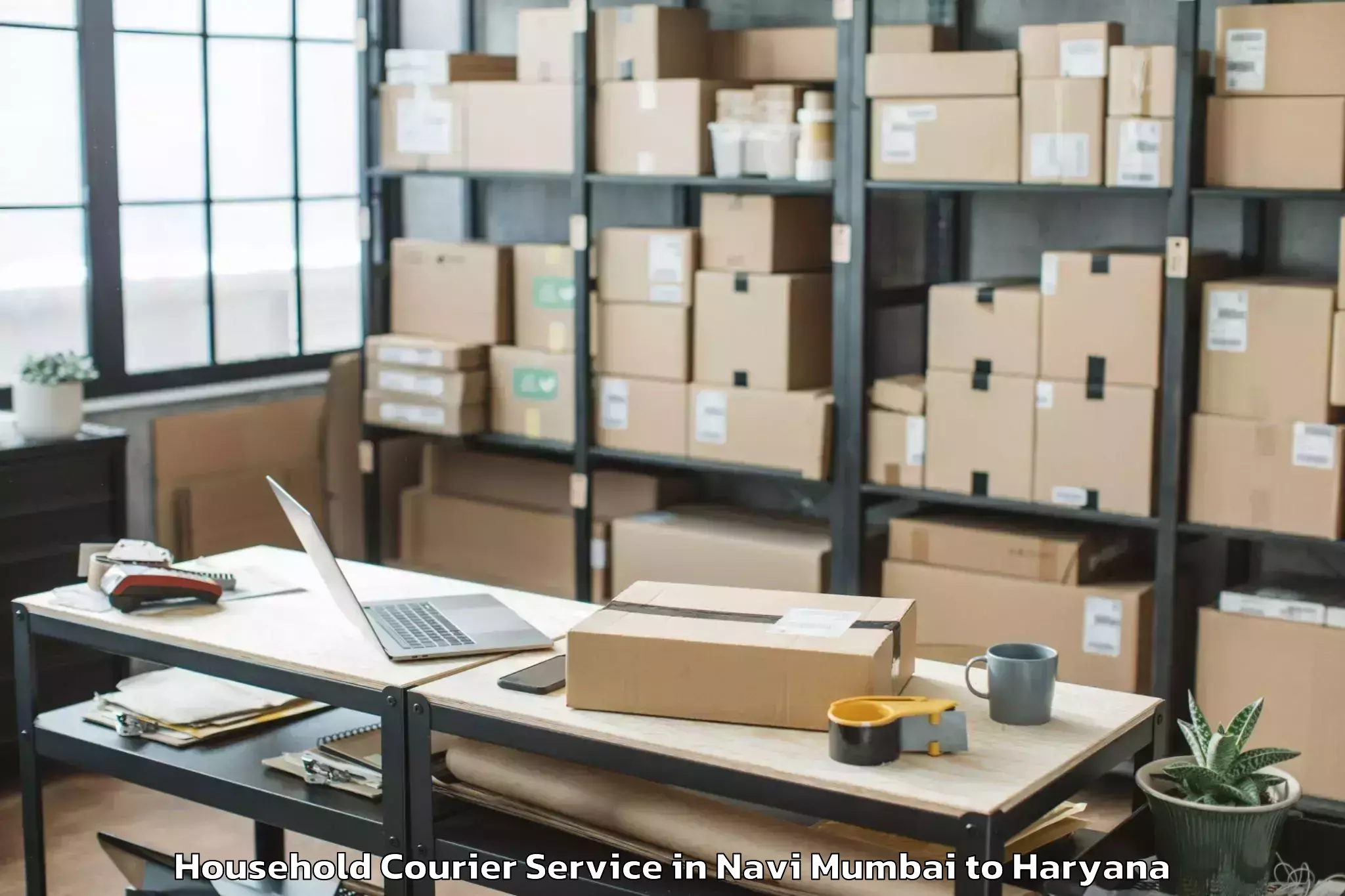 Professional Navi Mumbai to Haryana Household Courier